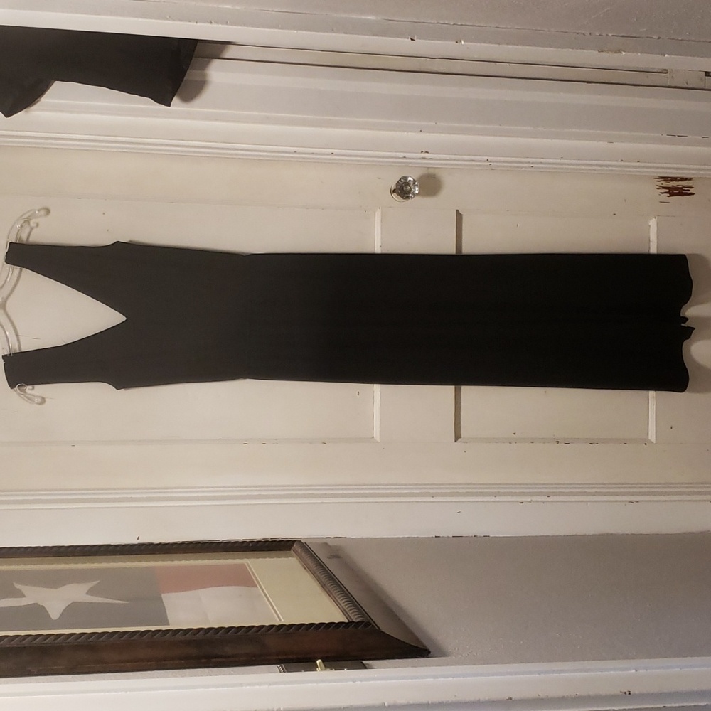 BLQ BASIQ Black Vneck Sleeveless Maxi Dress 0